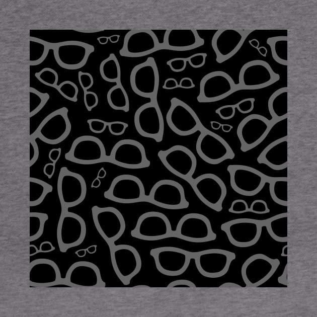 Glasses Pattern Black by XOOXOO